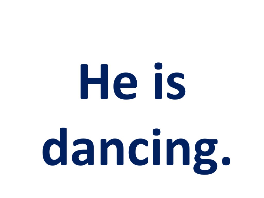 He is dancing.